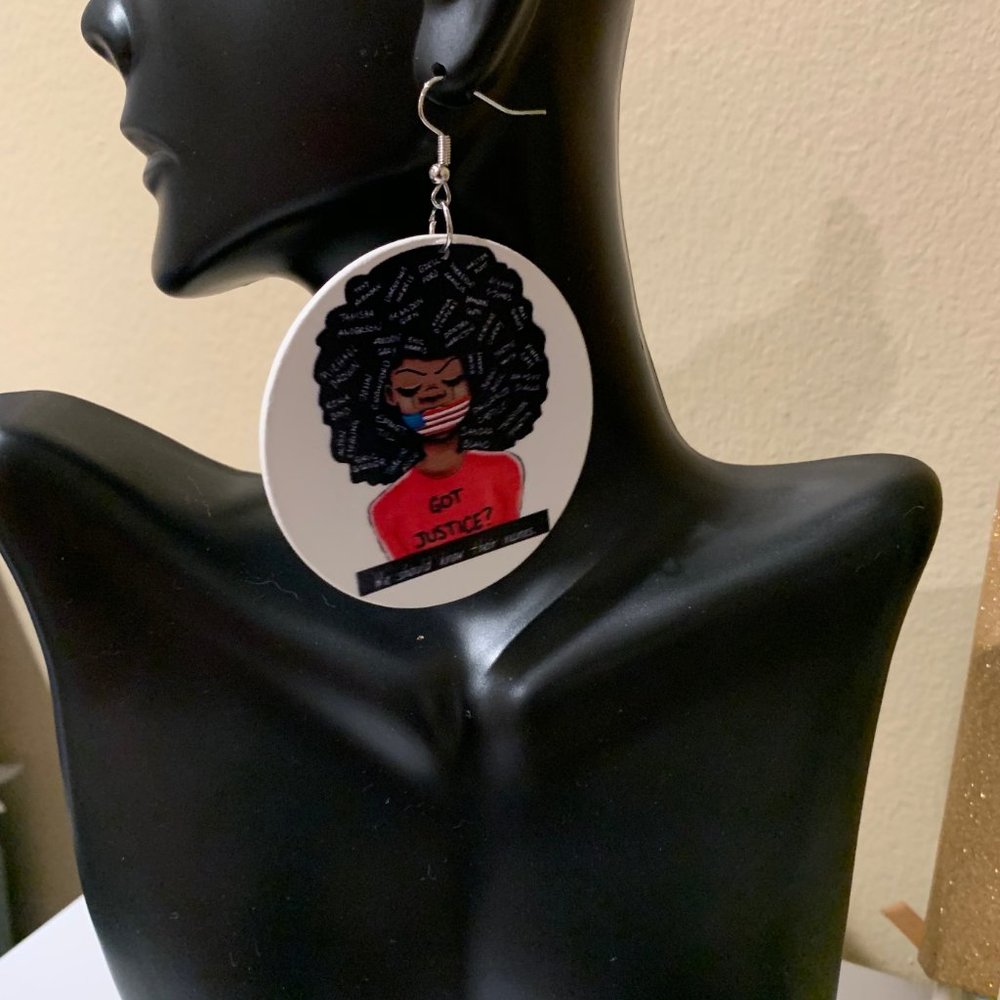 BLM Earrings Breonna Taylor George Floyd Trayvon